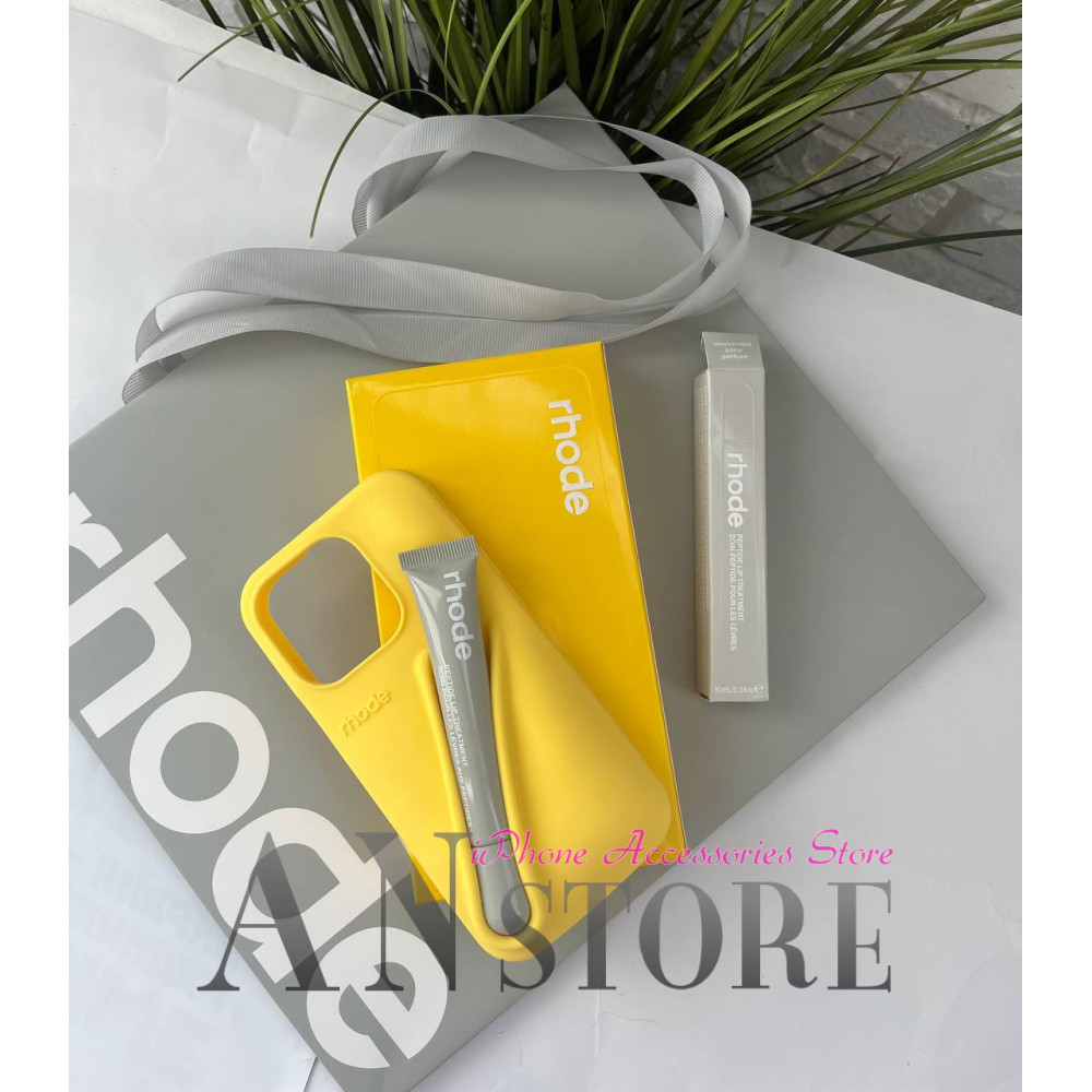 Rhode Lip Case Lemontini – жовтий чохол з блиском для губ на айфон 12 про